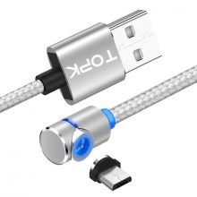 Магнитный кабель зарядка TOPK AM30 LED