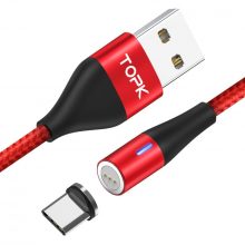 Магнитный кабель зарядка TOPK AM60 LED 18W