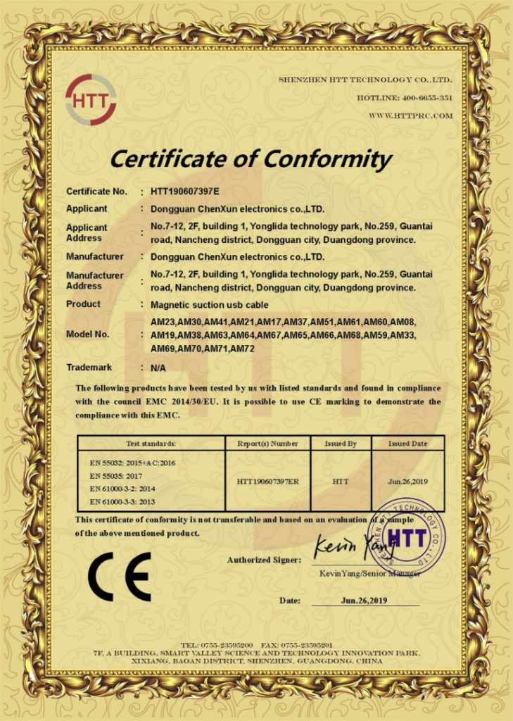 Сертификат соответствия CE