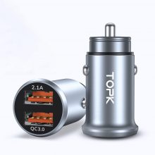 Автомобильное зарядное TOPK G210Q 18W 2xUSB