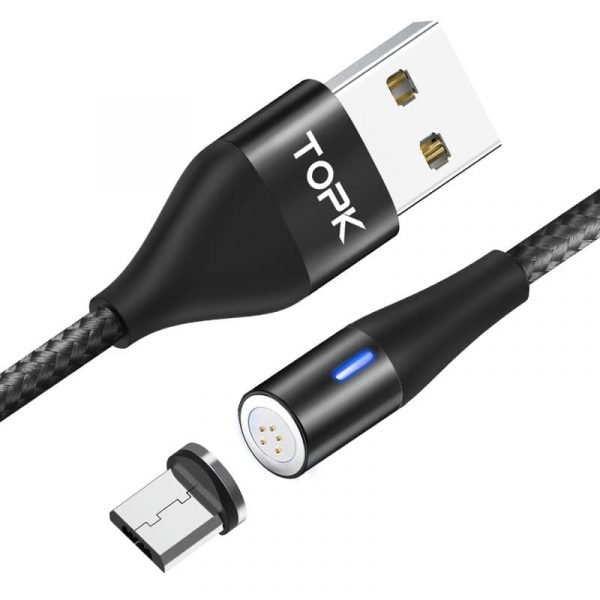 Магнитный USB кабель для зарядки телефона TOPK AM64