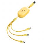 Сматывающийся кабель зарядки MicroUSB, Type-C, Lightning TOPK AN25