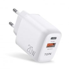 Сетевое зарядное устройство TOPK B210P 20W QC3/PD