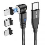Магнитный кабель зарядки и синхронизации Type-C/3 в 1 USLION US0165
