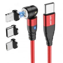 Магнитный кабель зарядки и синхронизации Type-C/3 в 1 USLION US0165