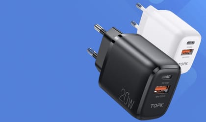 Сетевое зарядное устройство TOPK B829Q LED 50W 8xUSB