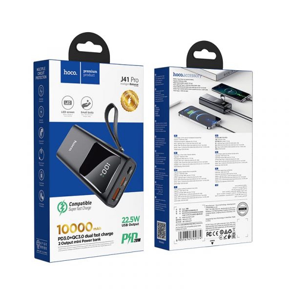 Повербанк Hoco J41 Pro 10000mAh 22.5W QC 3.0/PD