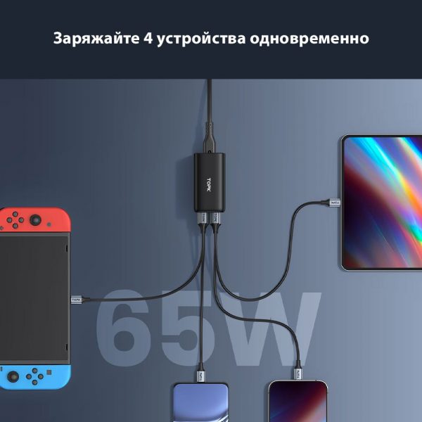 GaN сетевое зарядное устройство TOPK B15-C4