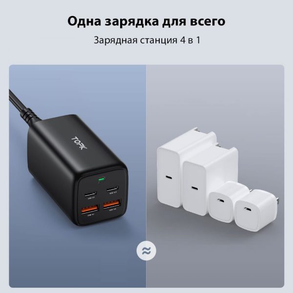 GaN сетевое зарядное устройство TOPK B15-C4