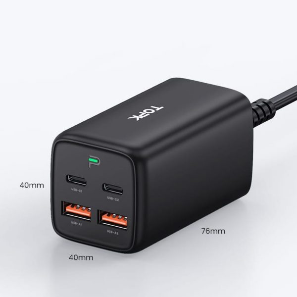 GaN сетевое зарядное устройство TOPK B15-C4