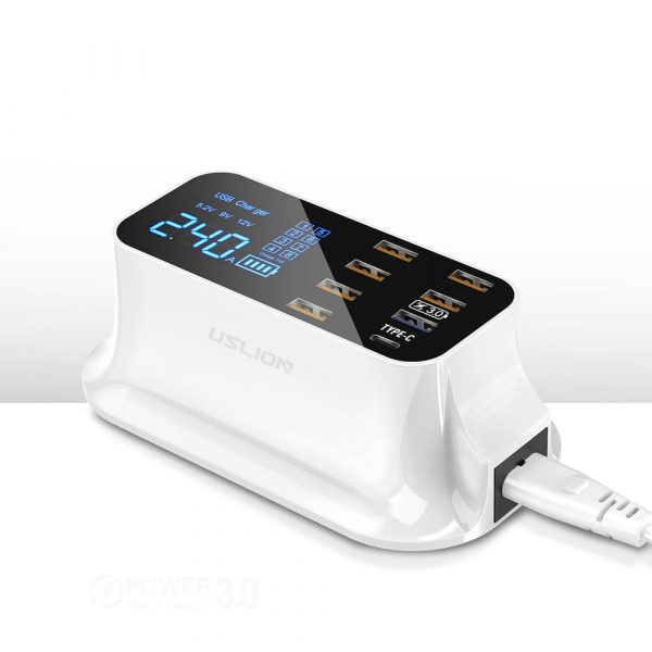 Сетевое зарядное устройство USLION US0112 8xUSB