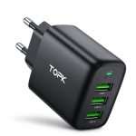 Сетевое зарядное устройство TOPK B15-M3 17W 3xUSB