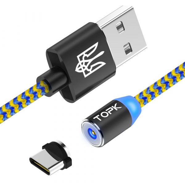 Магнитный USB кабель для зарядки TOPK AM23 UA