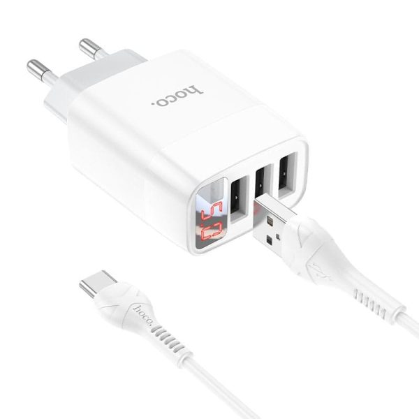Сетевое зарядное устройство Hoco C93A 17W 3xUSB