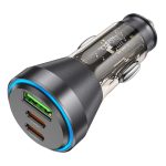 Автомобильное зарядное Hoco NZ12D 60W/3A, PD/QC