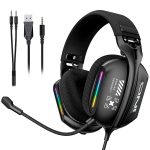 Игровые наушники ONIKUMA Gaming X12 | USB+3.5mm, RGB